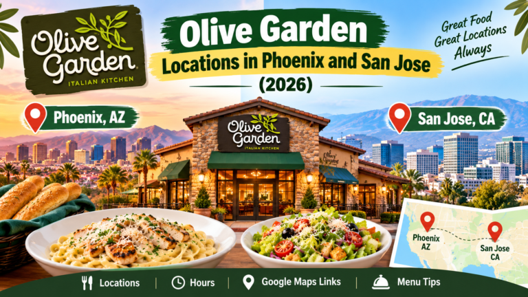 Olive Garden Locations in Phoenix and San Jose (2026)