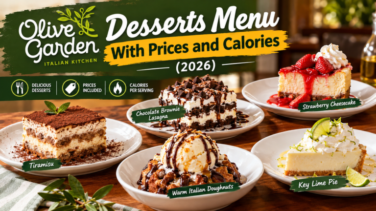 Olive Garden Desserts Menu With Prices and Calories (2026)